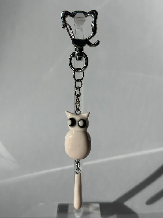 White Cat Keychain