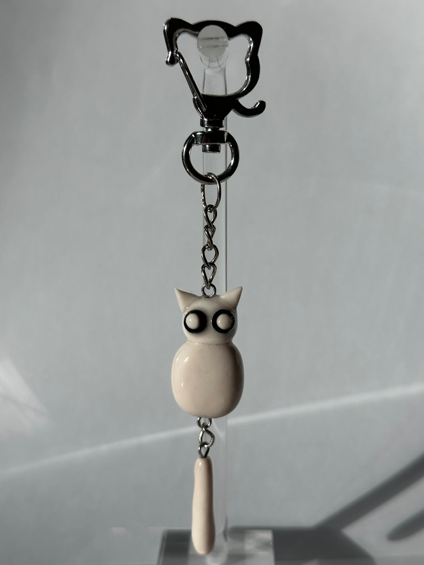 White Cat Keychain